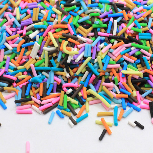 New 500g  Long  Cylindrical Polymer Hot Soft Clay Sprinkles Colorful For DIY Crafts Tiny Cute Plastici Accessories