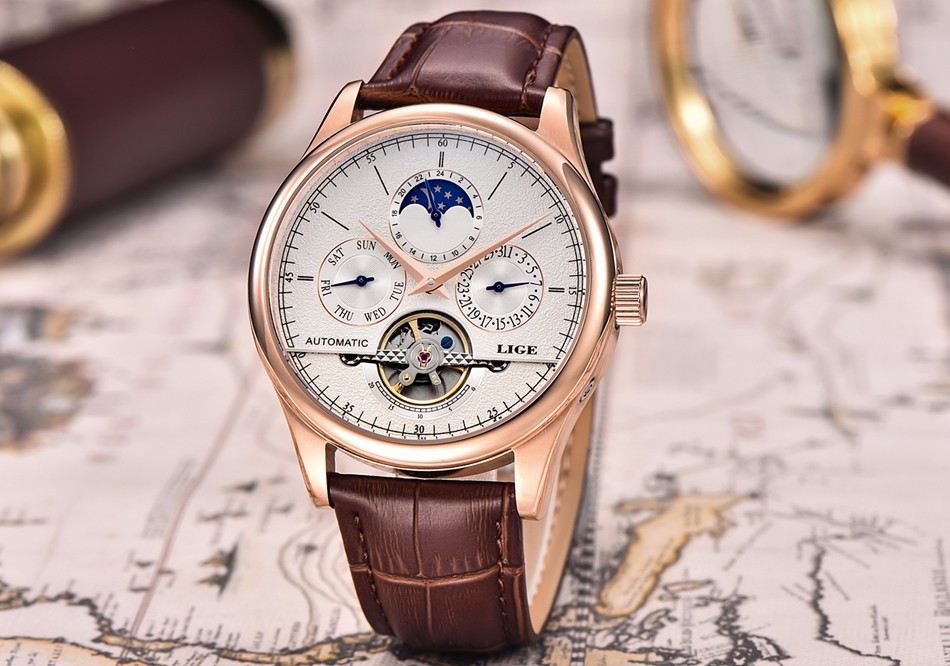 2021 Men Watches LIGE Brand Sport Watches For Mens Mechanical Clock Man Casual Military Waterproof Wrist Watch relogio masculino