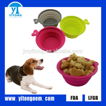 popular sale large capacity silicone dog bowl with nylon bag package