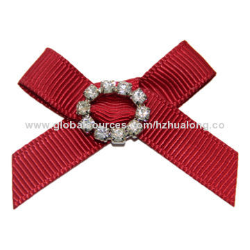 Satin Ribbon Bow, 100% Polyester, Customized Sizes and Colors Available