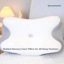 Molded Memory Foam Pillow for All Sleep Positions