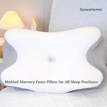 Molded Memory Foam Pillow for All Sleep Positions