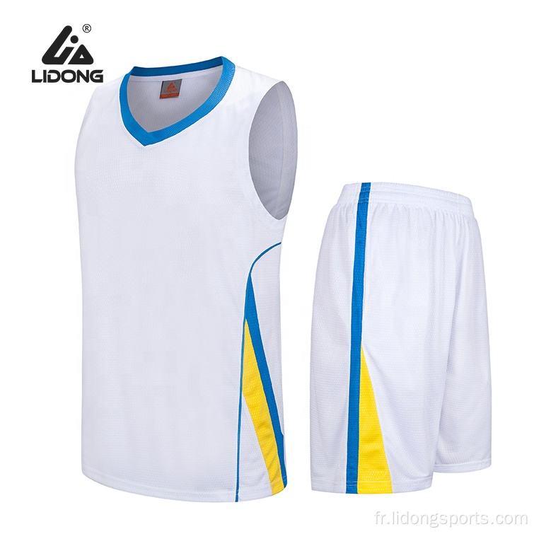 Dernier maillot de basket design uniforme de basket-ball en gros