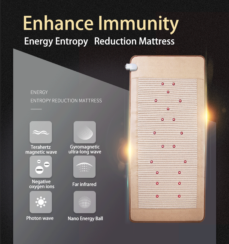 PEMF tourmaline infrared therapy negative ion infrared magnetic mattress pad