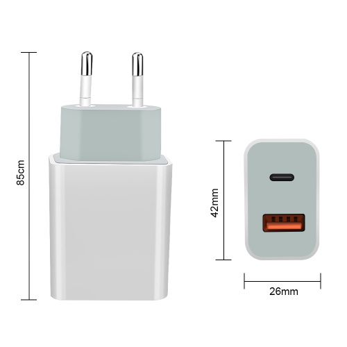 Chargeur rapide 18W 2 ports Type C QC3.0