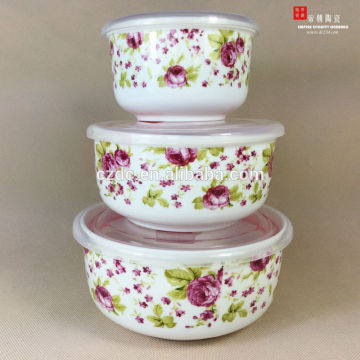 ceramic food storage container with seal lid
