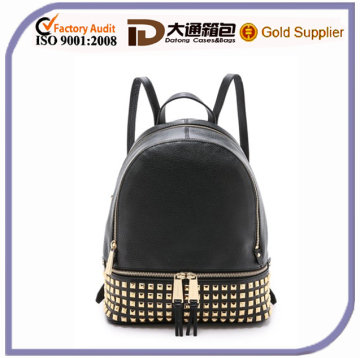 Black Small Fashion Leisure PU Leahter Backpack
