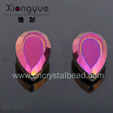 pink teardrop flat glass teardrop shaped beads