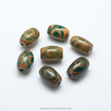 Buy Pandahall 30mm Dyed Heated Rice Tibetan Style 9 Eye Dzi Beads Online: Unique Handmade Jewelry Supplies