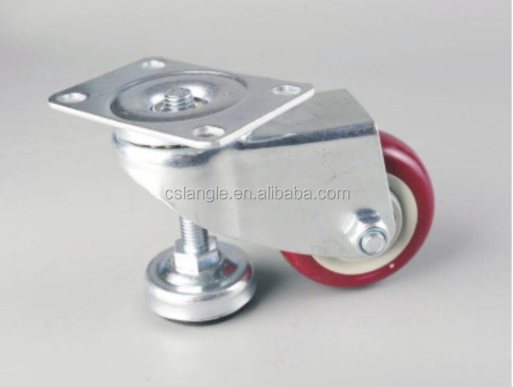 Swivel wheel support adjust feet caster cup composite caster Integrated Plate Casters with brake