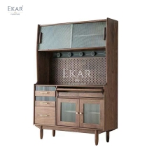 Modern Cherry Wood Dining Room Sideboard - Multifunctional Storage Cabinet