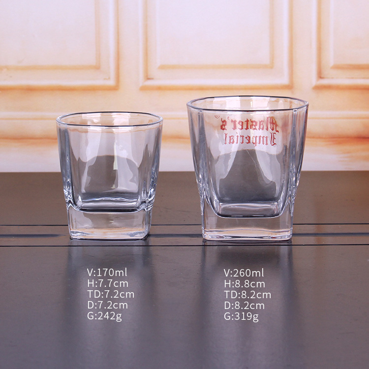 5oz 9oz square shot glass for beverage