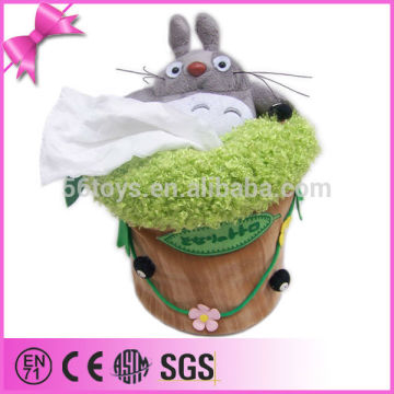 cheap wholesale stuffed animal shape plush facial tissue box