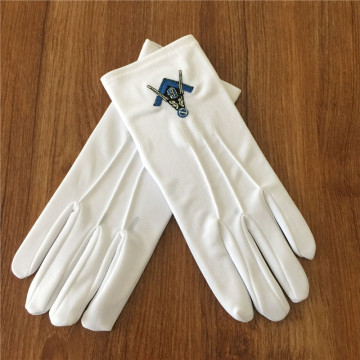 Cotton Gloves Masonic Military Uniform With Embroider