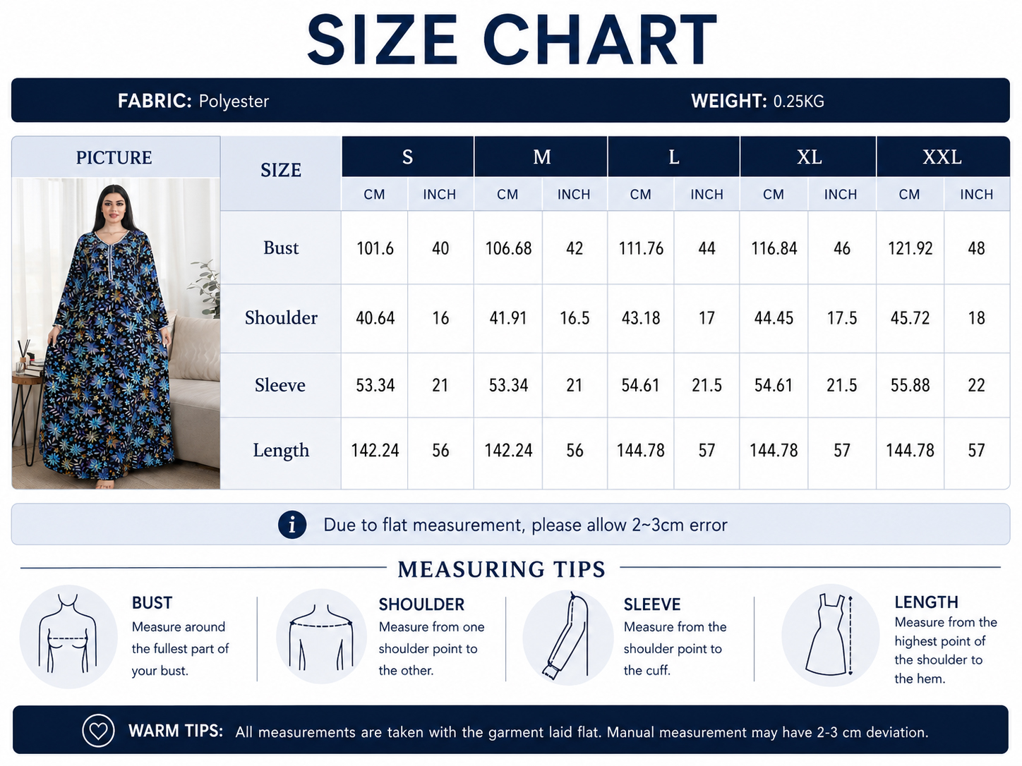 عباية بطبعة زهور وياقة على شكل حرف V وأكمام طويلة Floral Print V-Neck Long Sleeve Abaya for Women