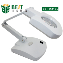 BEST-8611BL Table magnifying glass with light stand