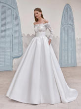 Wedding Dresses Long Sleeves Illusion Tulle Bridal Gowns Lb28158