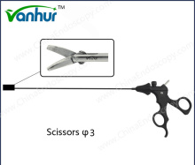 Pediatrics Laparoscopy Instruments 3mm Curved Scissors