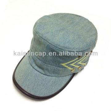 Hot sale german cap with leather piping