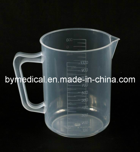 Laboratory Plastic Transparent Measuring Cup 1000ml