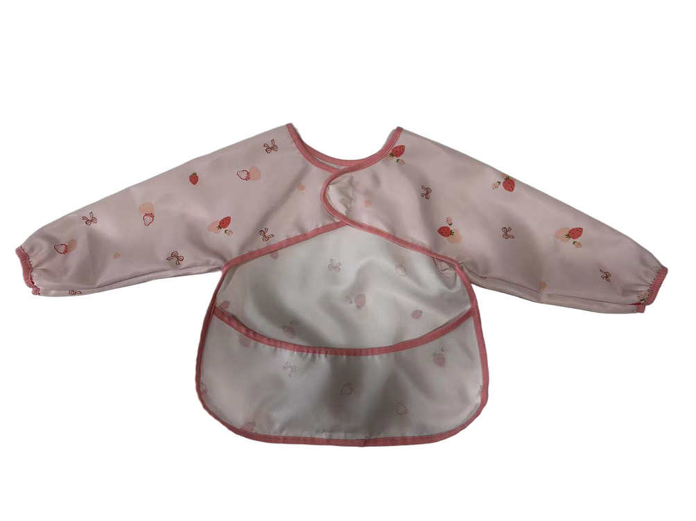 Cep 1 ile bebek uzun kollu önlük Baby Long Sleeve Bib with Pocket 1