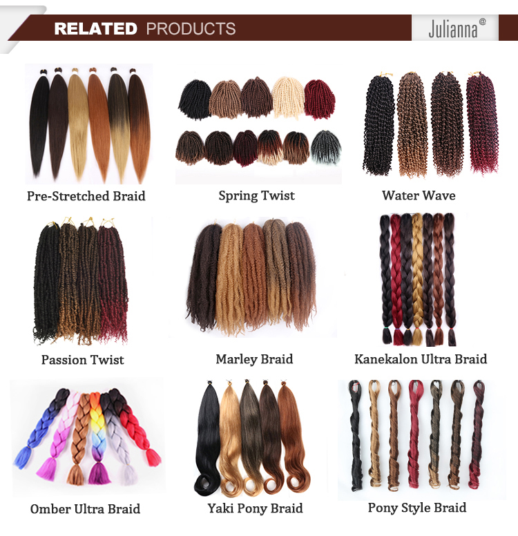 Factory Vendors Wholesale curly braiding hair Bundle Crochet  African Pony Braiding Hair