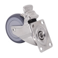 Thép không gỉ 4 inch TPR Caster có phanh