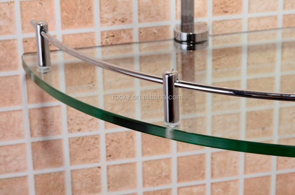 China manufacturer 4mm 5mm 6mm 8mm safety Toughened Clear Curved bent Tempered Glass Shelf for bathroom