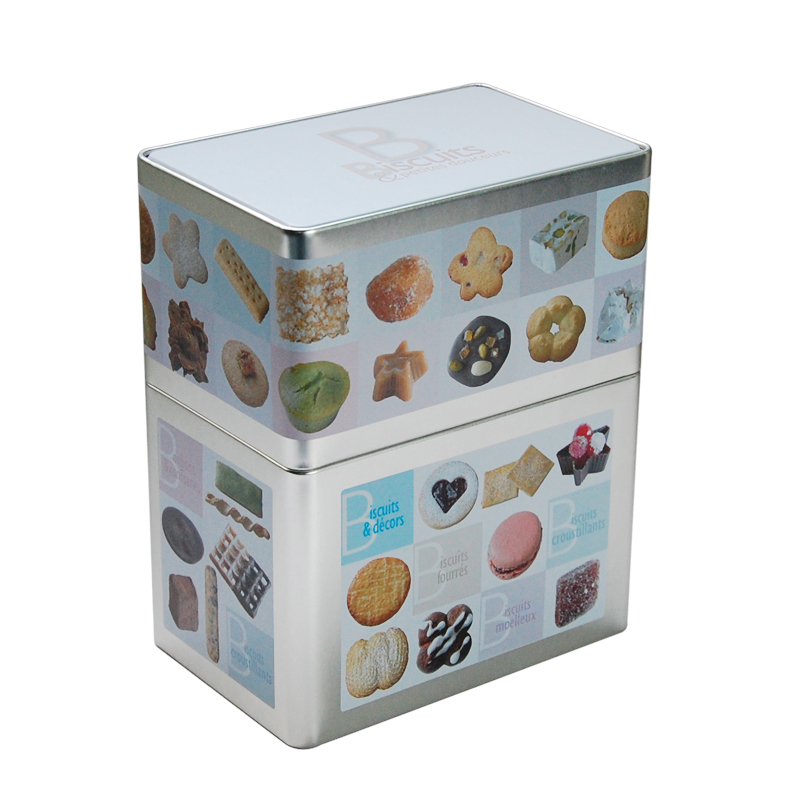 Food-Grade Rectangle Metal Cookies Packing Tin Box food tin box