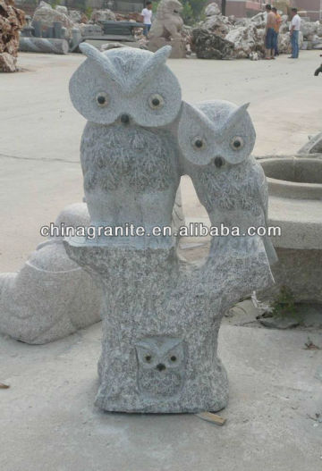 granite owl statue