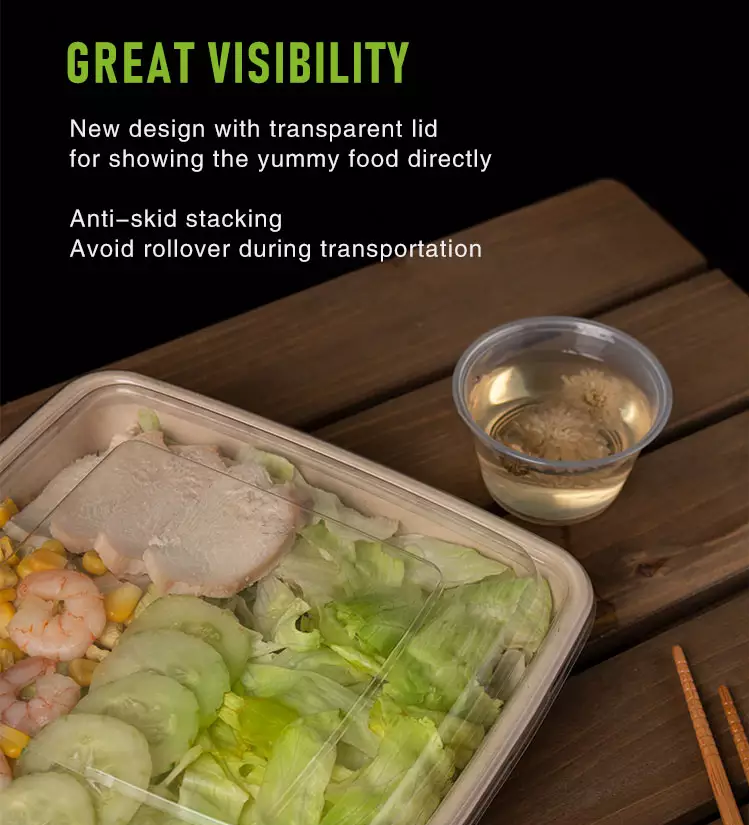  reusable plastic salad bowls with lids