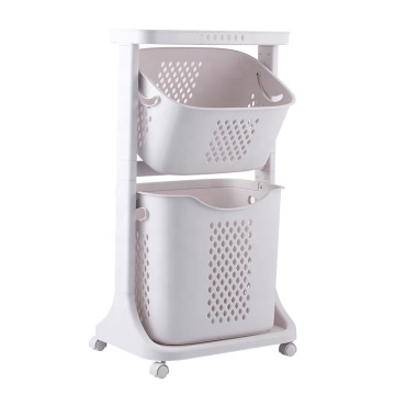 3 Tier Rolling Laundry Basket with Wheels