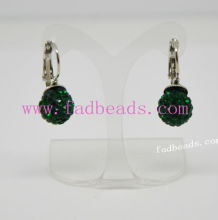 Wholesale Polymer Clay Crystal Ball Clip Earrings jewelry
