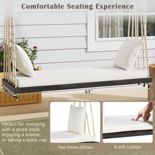 파티오 나무 그네 의자4 Patio Wooden Swing Chair4