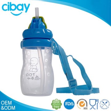 Heat-resisitant BPA free water bottle with rubber straw