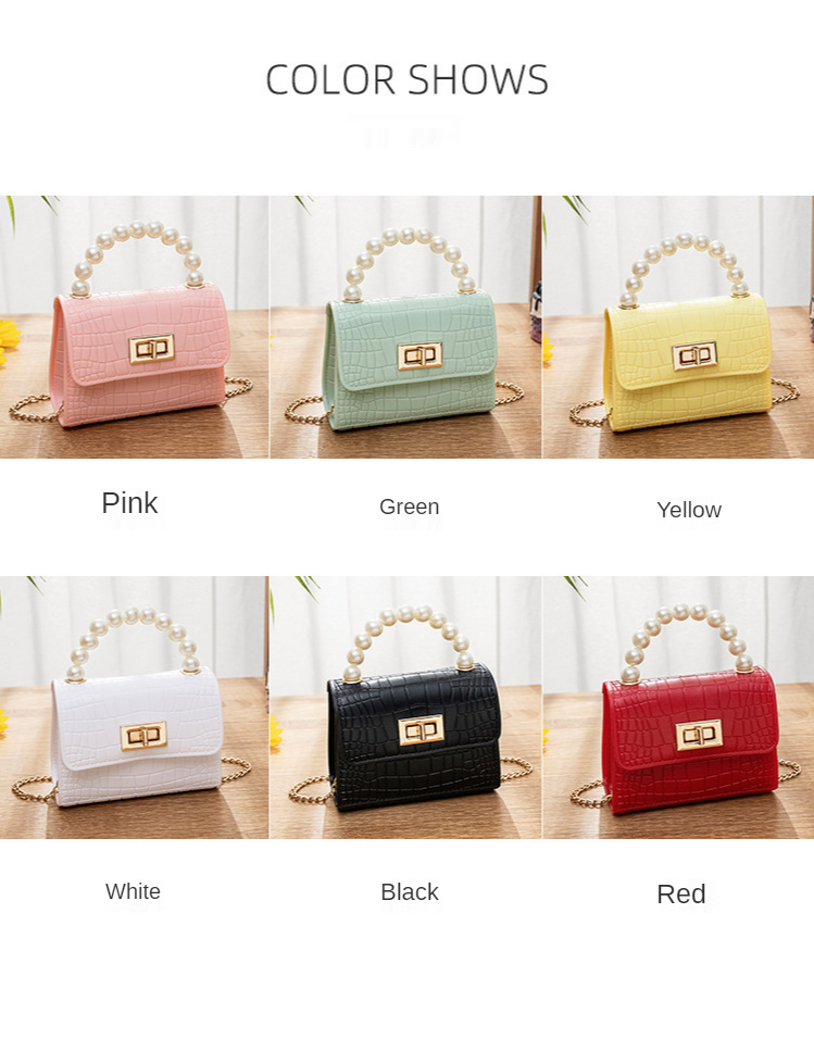 Wholesale Crocodile Pattern Pearl Hand Gel Bag  Jelly Purses And HandBags Messenger Bag