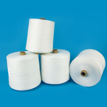 AAA Grade paper cone raw white 100% polyester yarn 60/2
