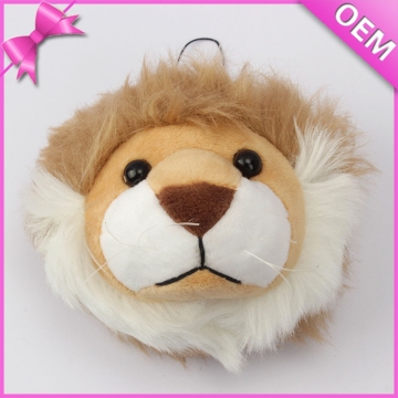 Custom plush lion head keychain,custom made plush toy