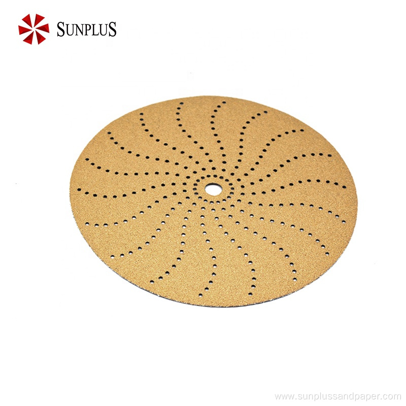 Gold Sandpaper Hook and Loop Abrasive Sanding Disc