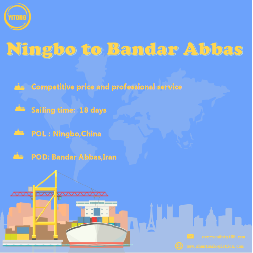 Servicio de carga marítima de Shanghai a Bandar Abbas