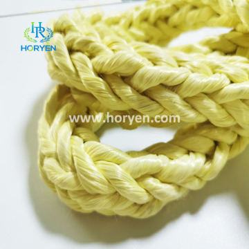 Fireproof 12mm high modulus twisted aramid fiber rope