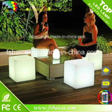 Venda de móveis de LED Cube, Móveis LED ao ar livre, cadeira de cadeira de rodas