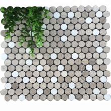 Round shape marble mosaic tiles