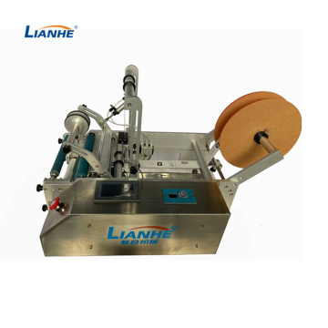 Semi-Automatic Round Bottle Labeling Machine - Flat Bottle Sticker Labeler