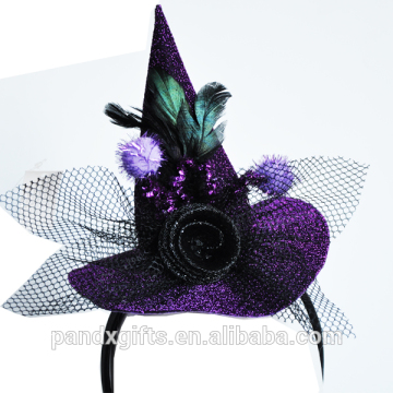 Halloween party glitter witch hat headband