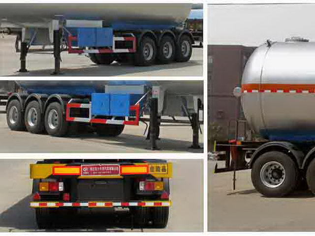 13m Tri-axle Liquefied Gas Tank نصف مقطورة