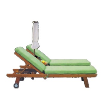 Teak Beach Bed and Outdoor Chaise Lounger Furniture