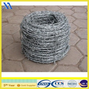 barbed wire 12 x 14/14 gauge galvanized barbed wire/galvanized barbed wire