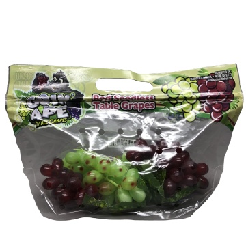 Perforated Cpp Opp Fruit Packaging Plastic Zipper Grape Bag