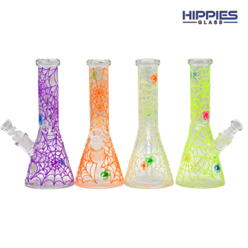 Spider web design 3D Cartoon Beaker Bongs with